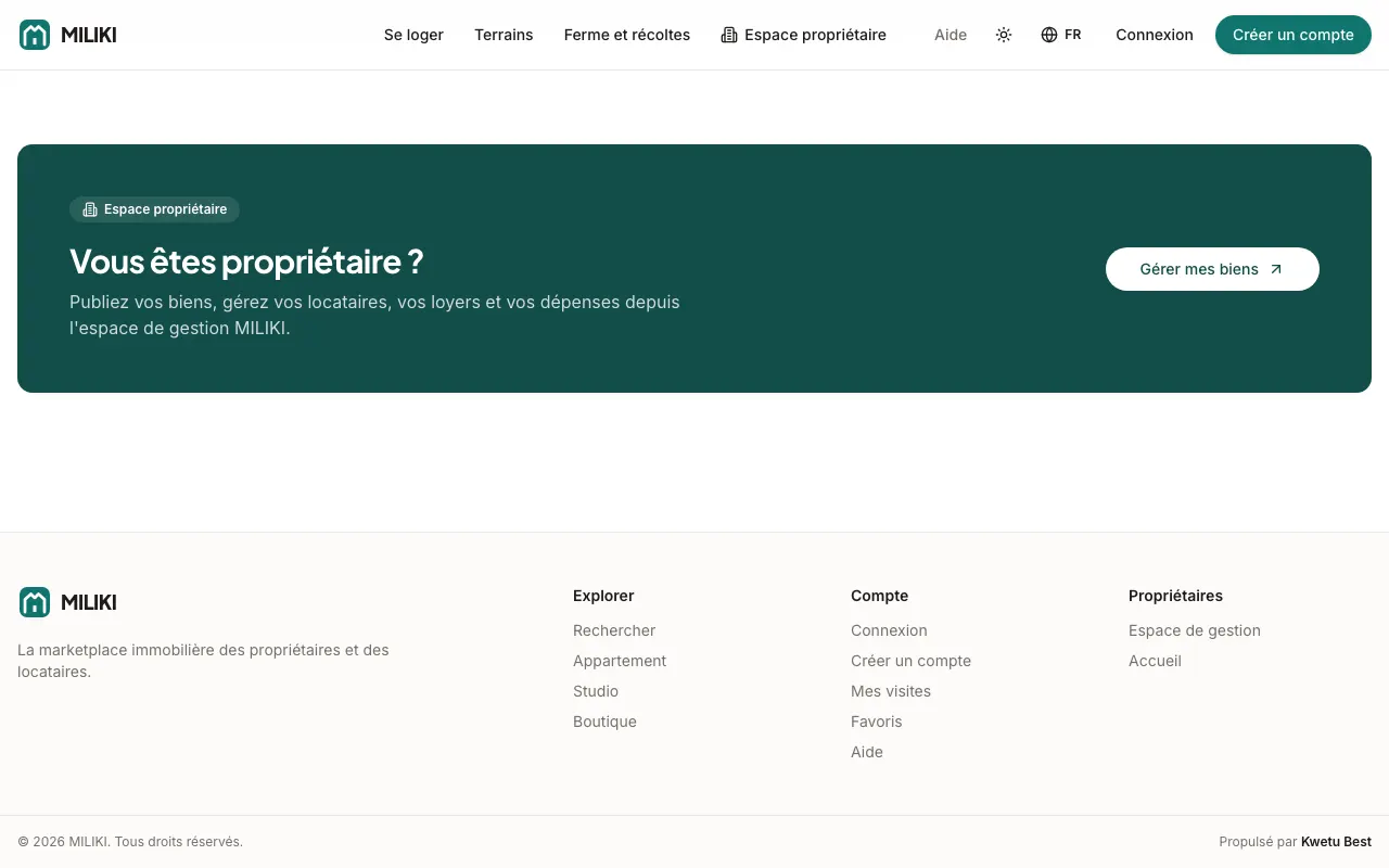 Espace proprietaire